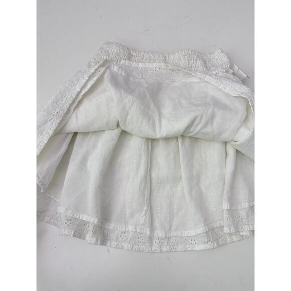 Meet Me There White Tiered Mini Skirt - Size S/M - Picture 7 of 7